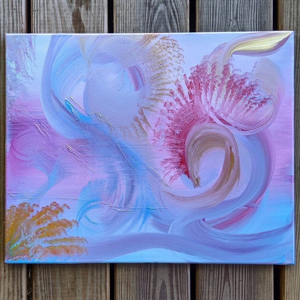 Original oil painting "wind on water" 16x20"